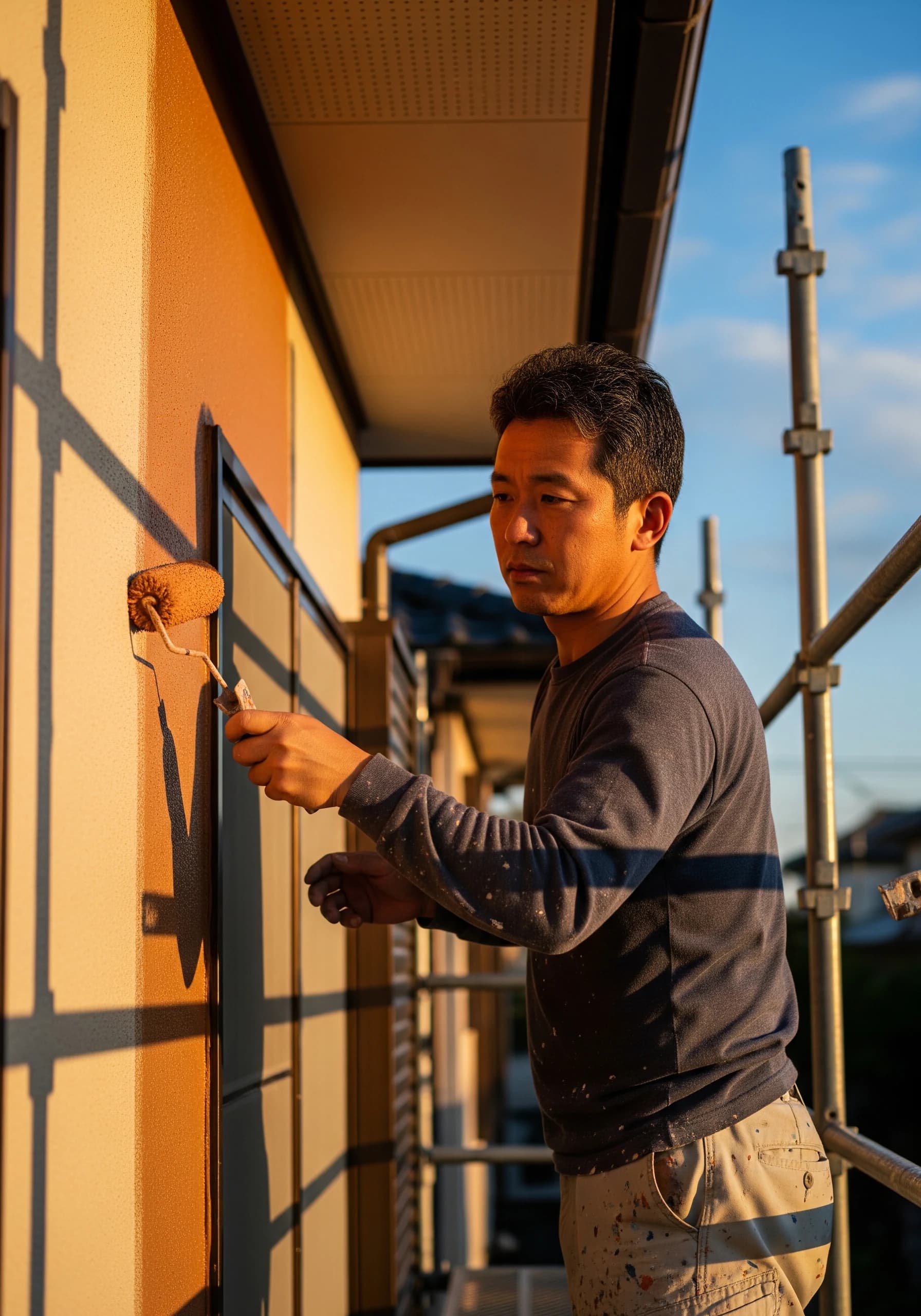 現場で作業を行う職人の様子